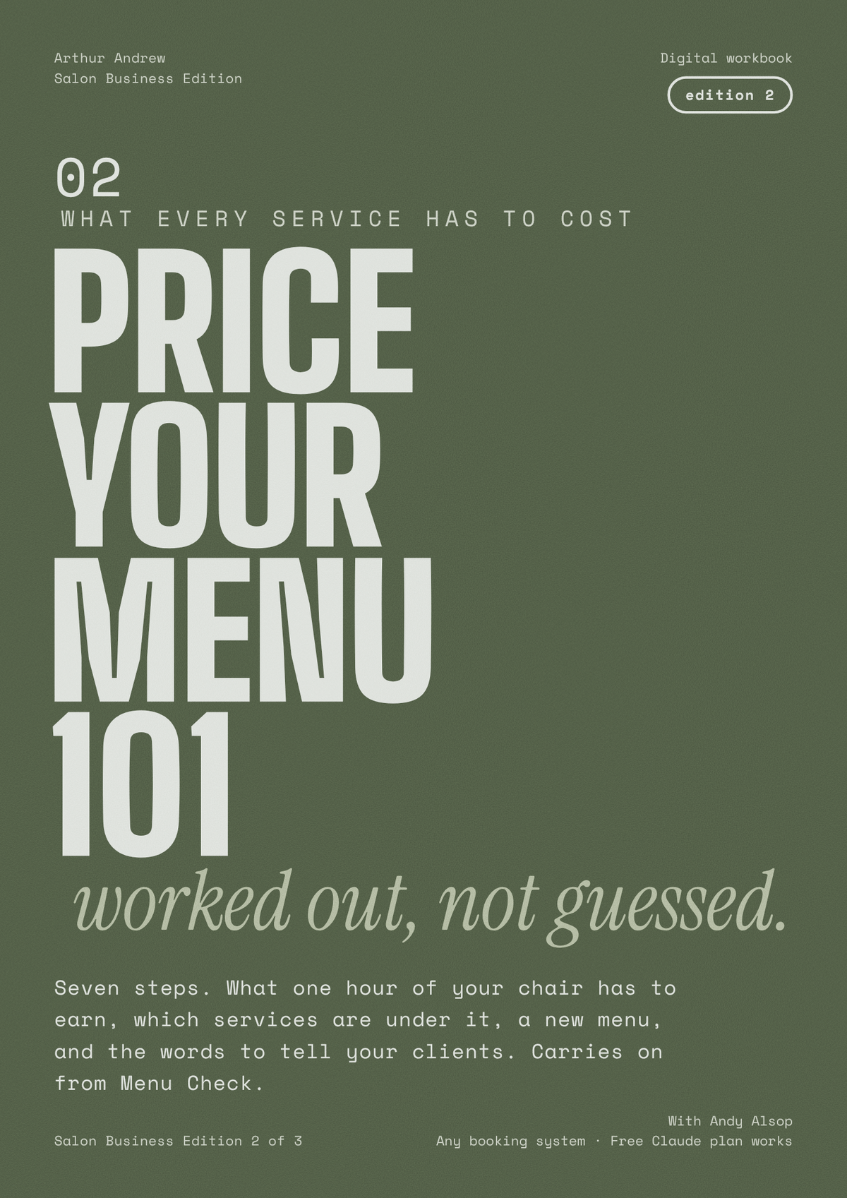 PRICE YOUR MENU 101